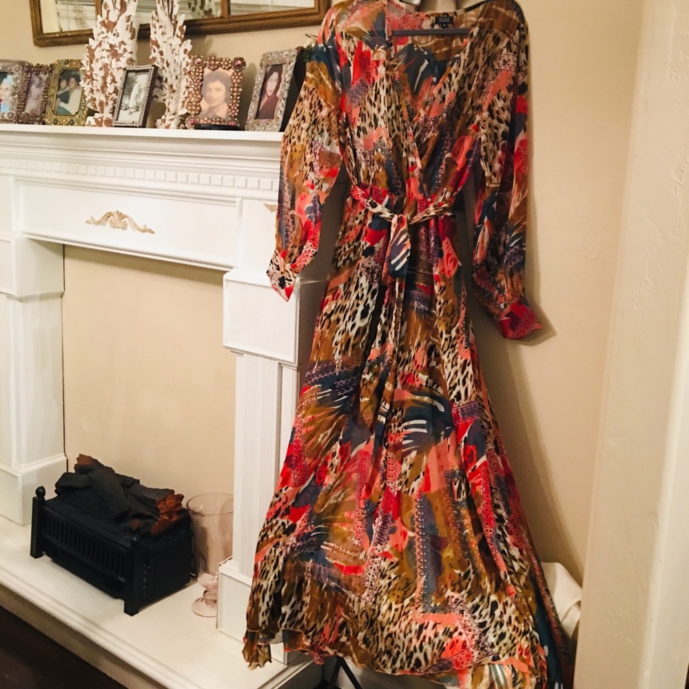Cheetah colorful maxi dress